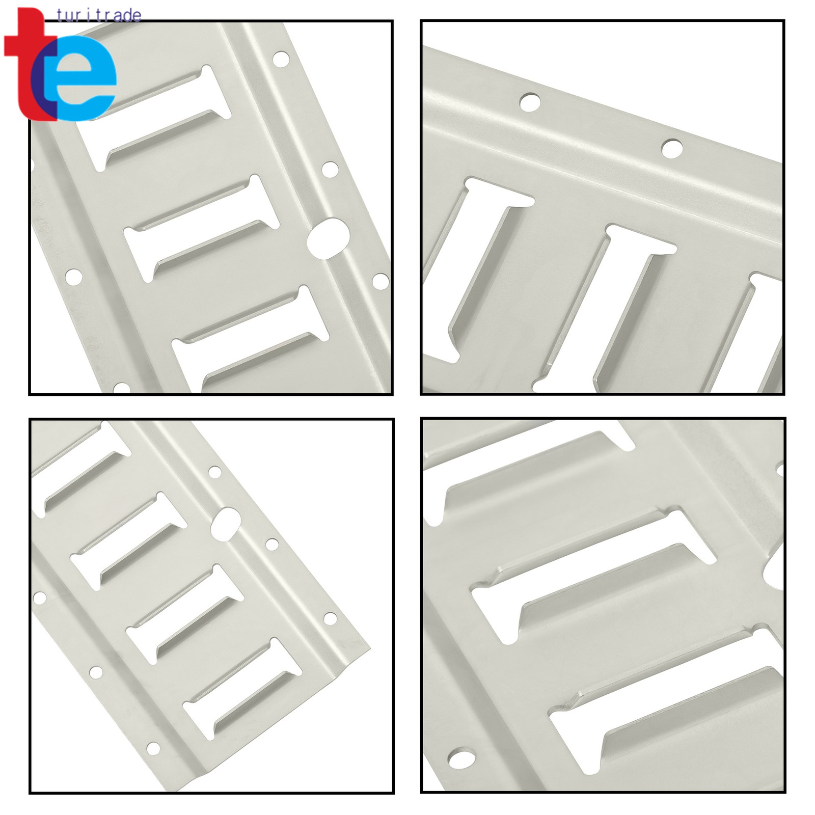 Set of (8) Galvanized Steel 5' Horizontal E-Track Rails for Trailer/Truck/Van