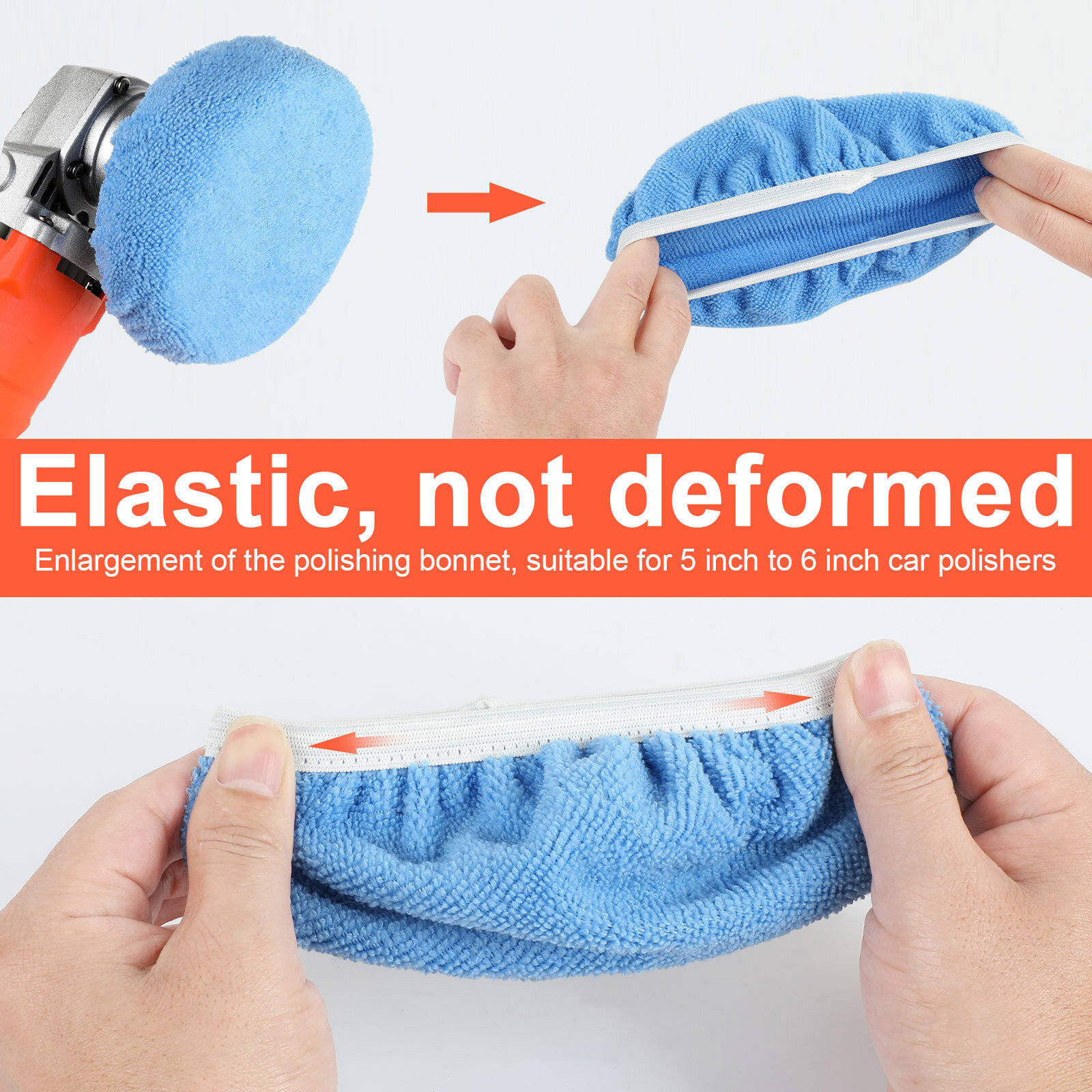 Car Buffer Polisher Waxer 7-Speed Rotary 5"6"+7" Backing Plate Polishing Machine