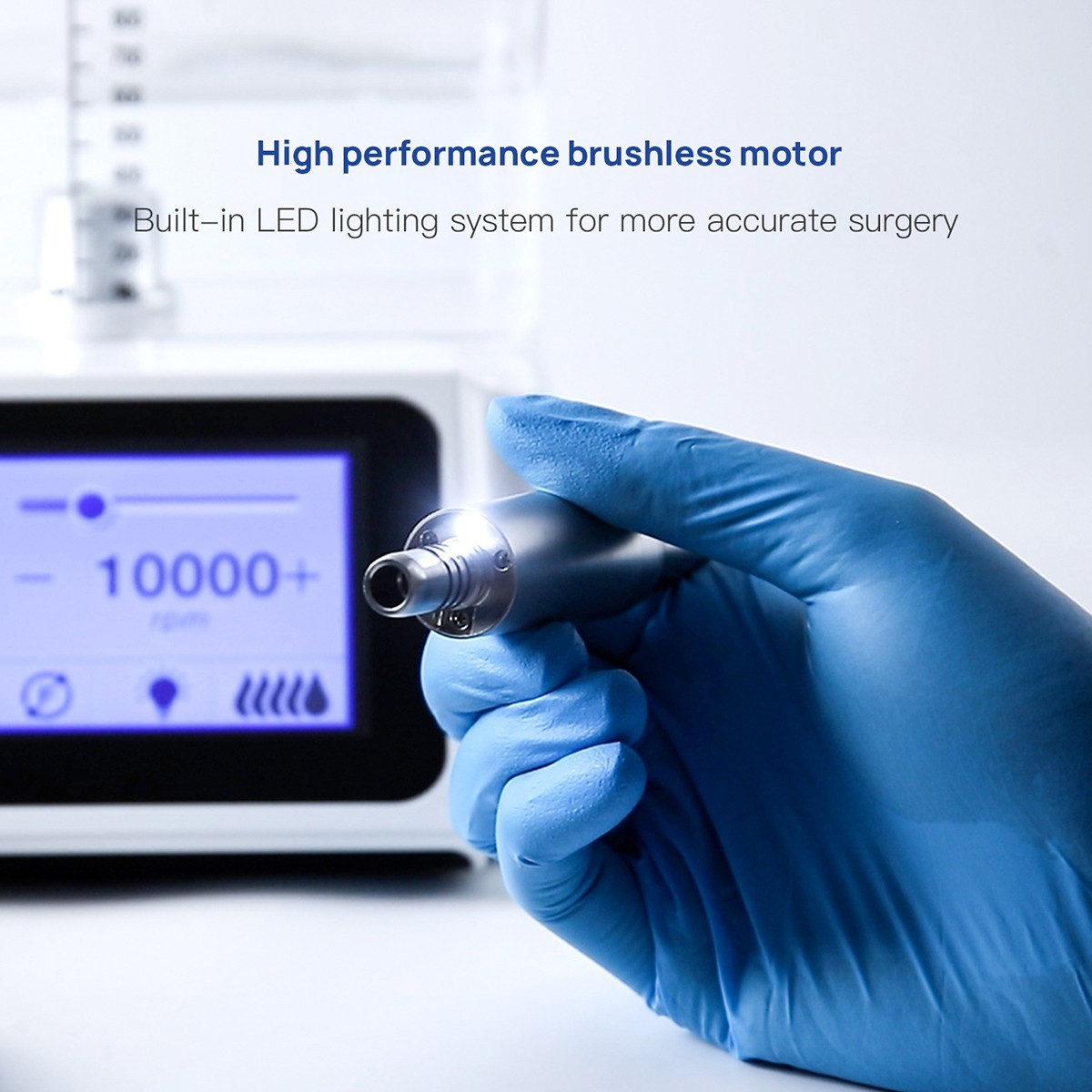 AZDENT Dental Electric Brushless LED Motor System Water Supply Touch Screen