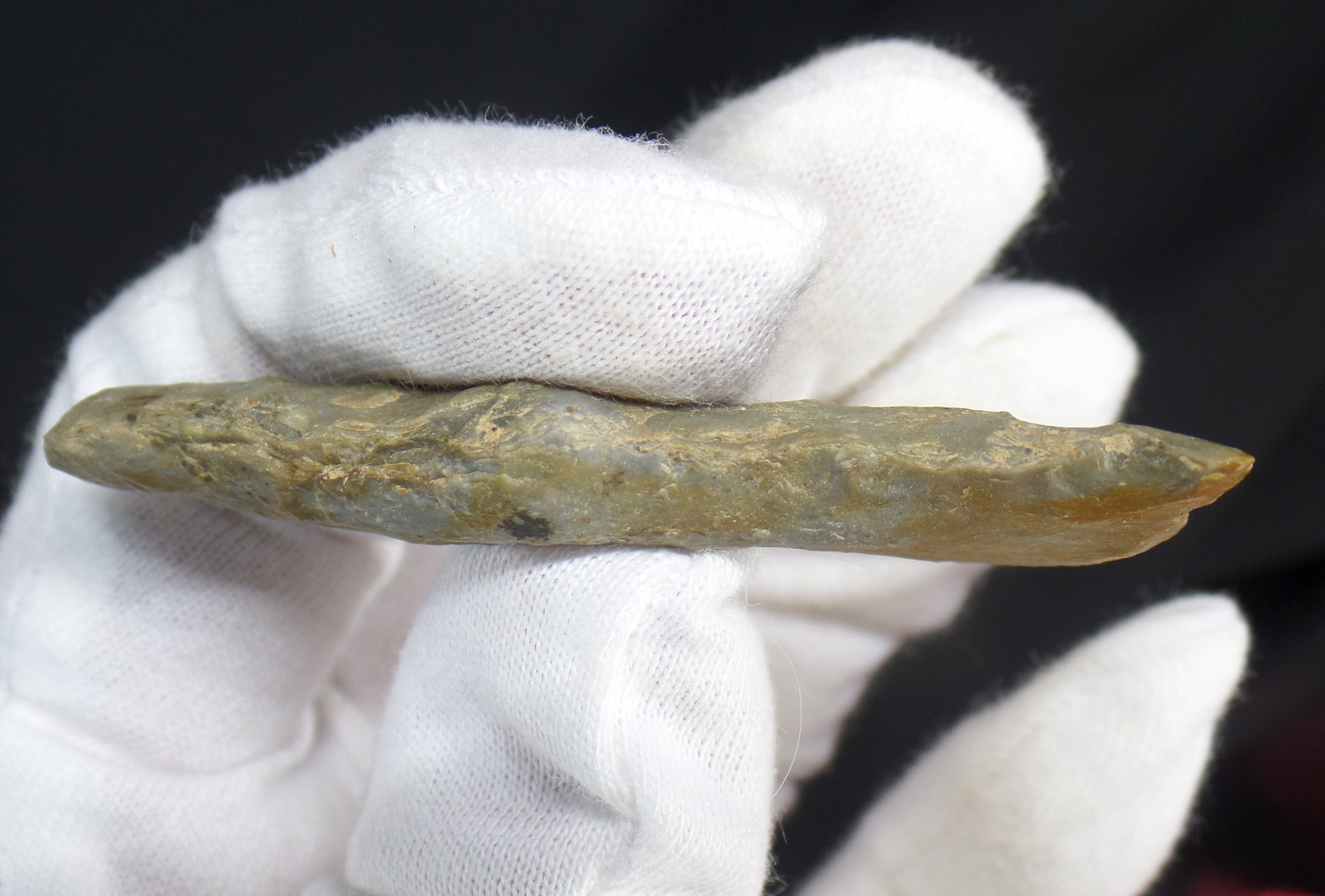 RARE Native American "Dog-Legged" Stone Pipe Drill. Bath Co.Kentucky AACA