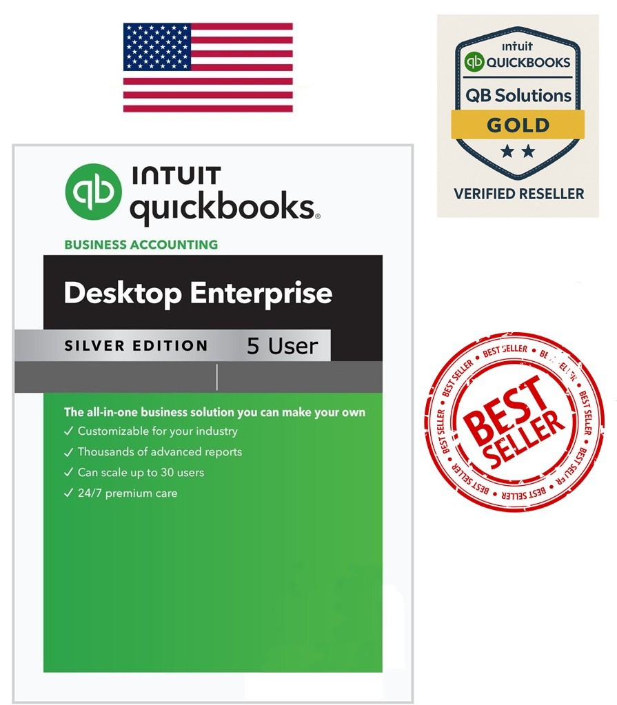 QuickBooks Desktop Enterprise 2024 for Windows  5-User Version US Only