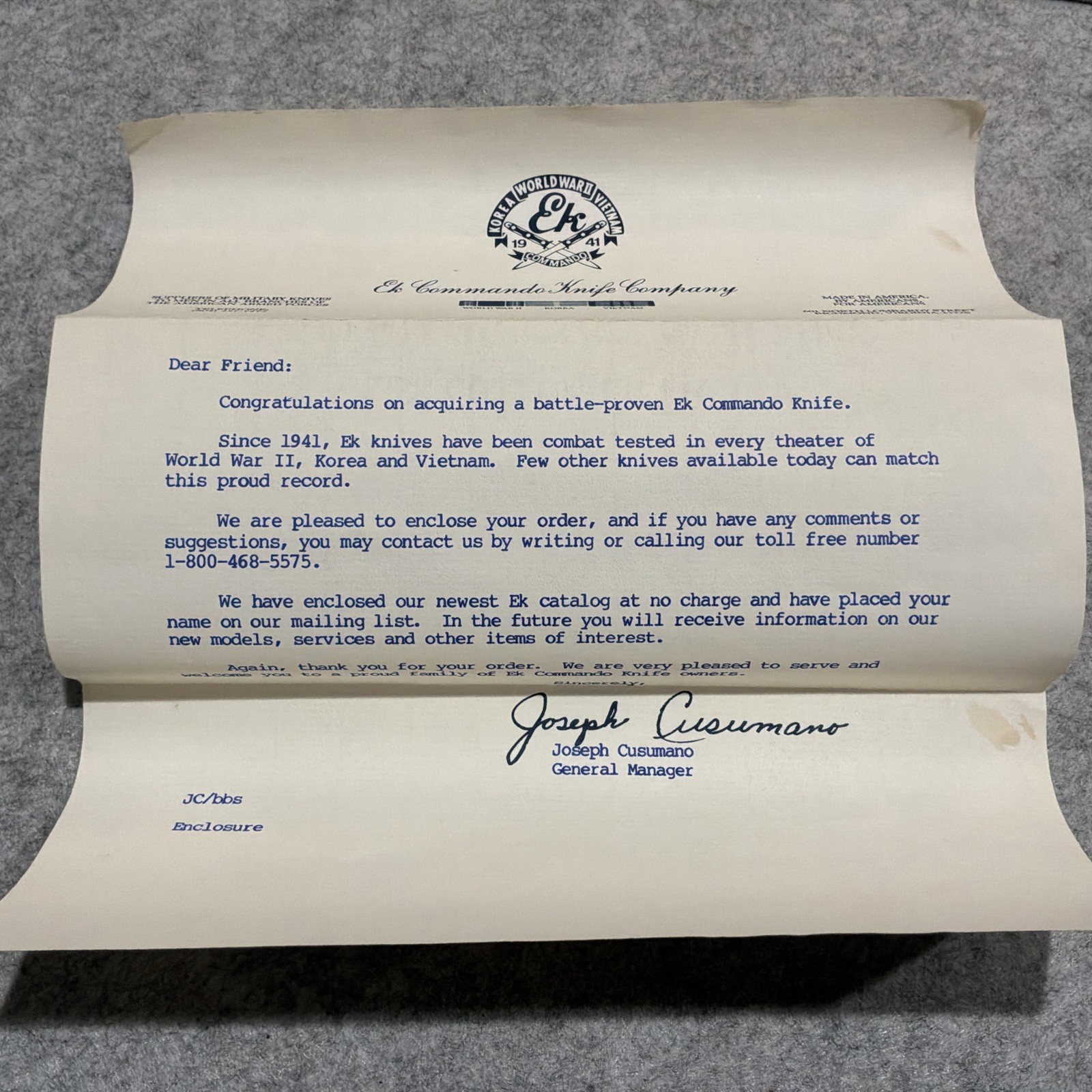 Vintage EK Commando USA P3 Fixed Blade Knife W/ Sheath & Box New