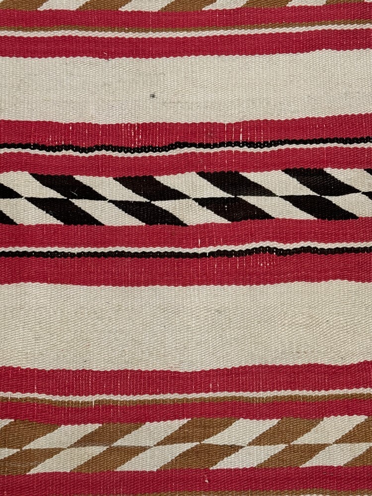 Navajo Early Double; Saddle Blanket; ca 1885