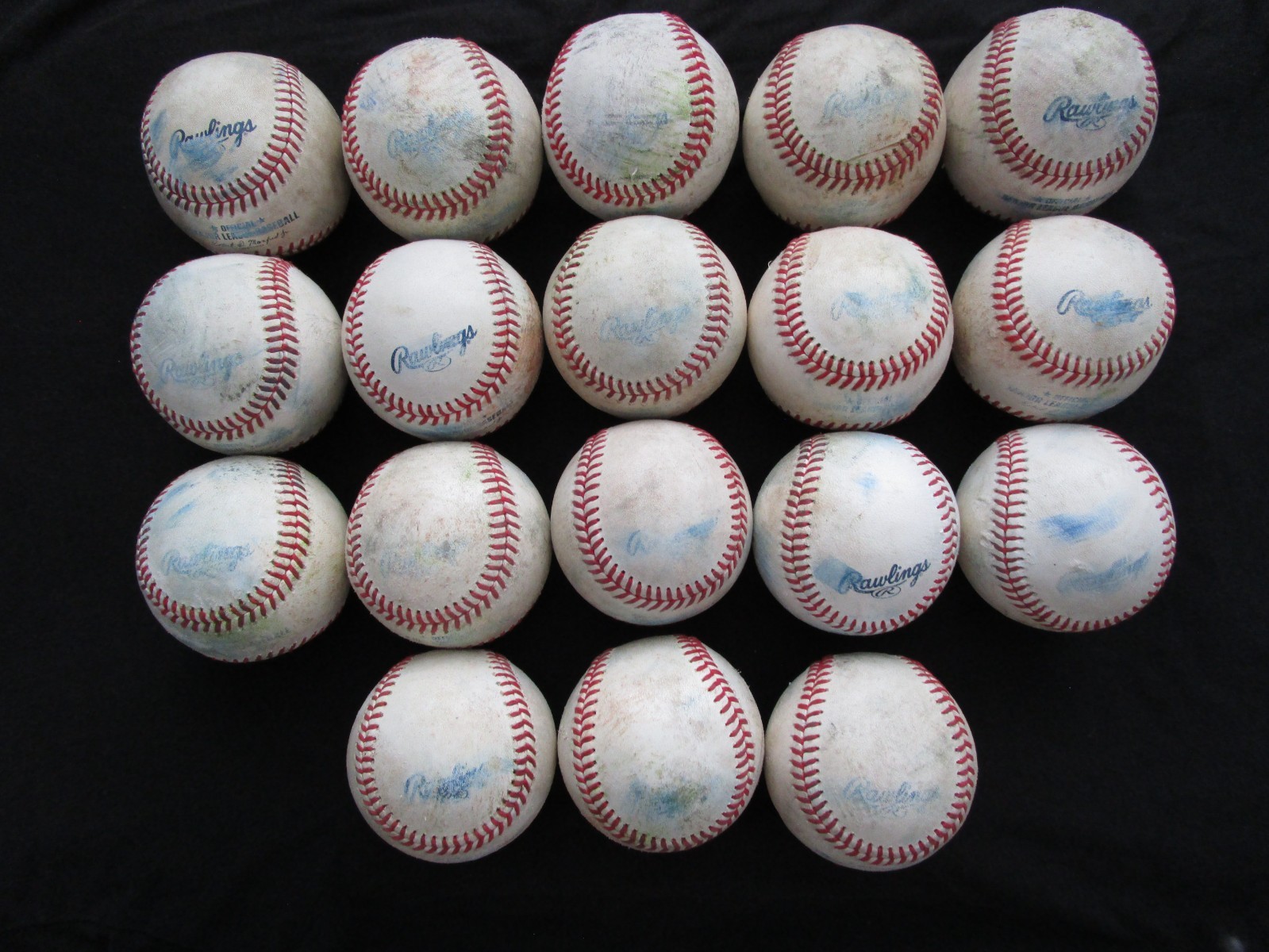 Lot of 18 Rawlings Official Major League Baseballs Manfred Jr MLB 1 1/2 Dozen