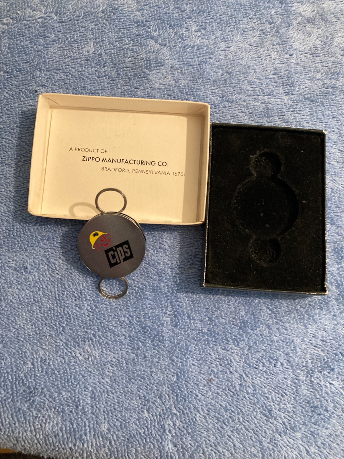 VINTAGE ZIPPO REDDY KILOWATT CIPS KEY CHAIN WITH BOX