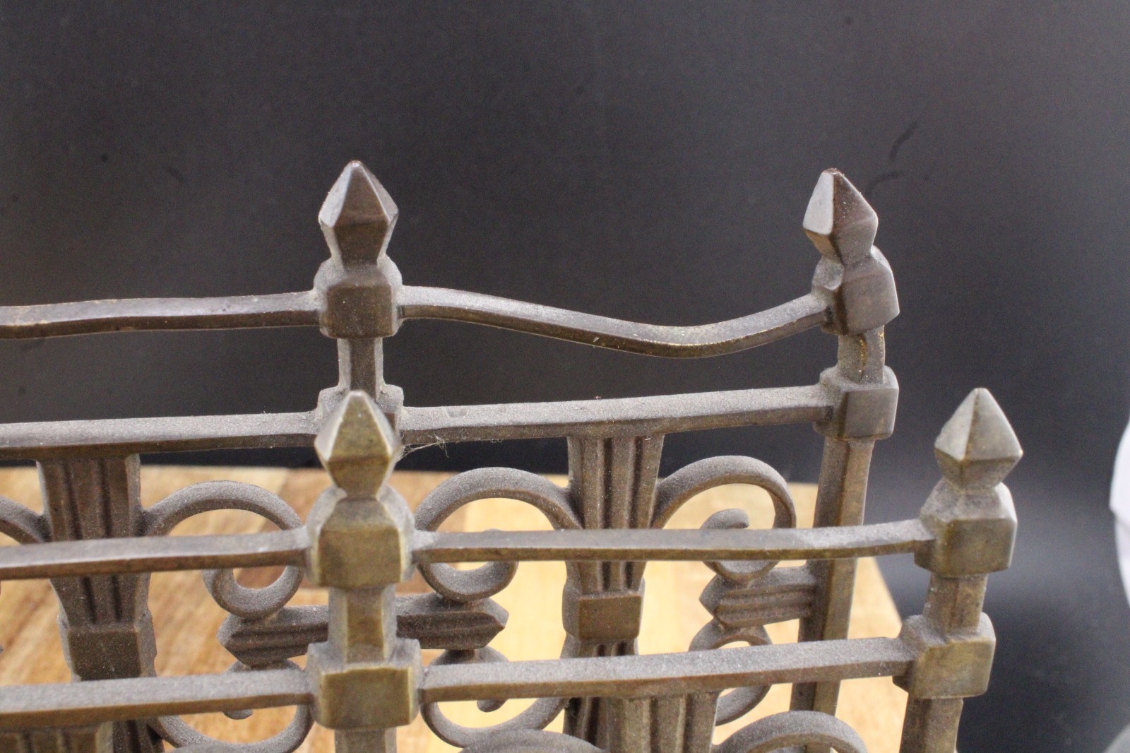 Vintage Letter Rack Holder Ornate Brass Design