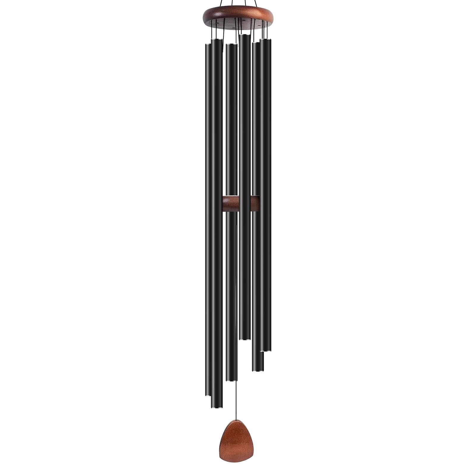 70" Extra Large Wind Chime for Outside Deep Tone, 6 Heavy Duty Tubes Aluminiu...