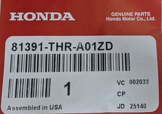 Genuine Honda Odyssey 2021-2026 Lever Handle R. Middle Seat (Black) 81391-THR-A0