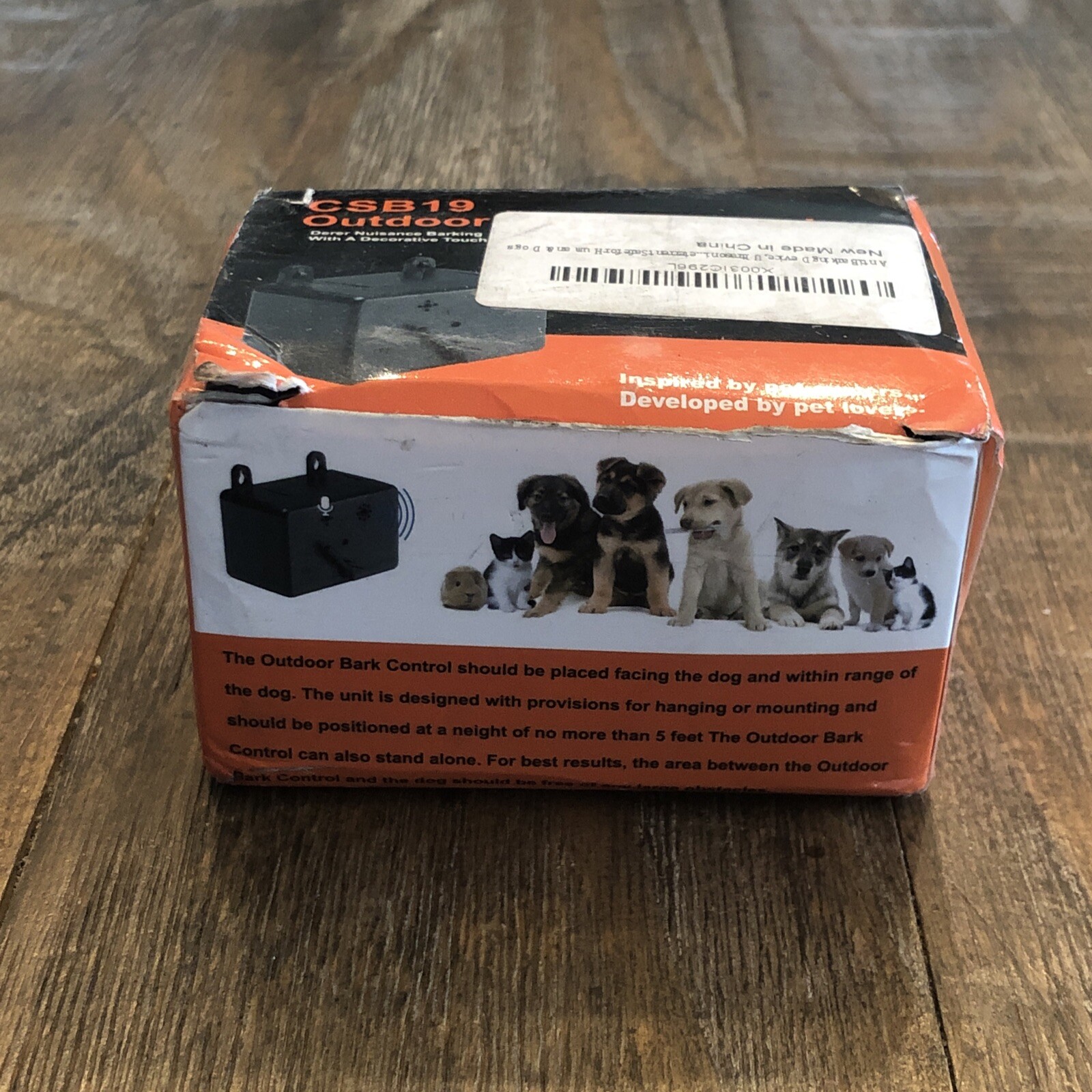 CSB19 Outdoor Bark Control Ultrasonic Antibark Safe For Pets Black