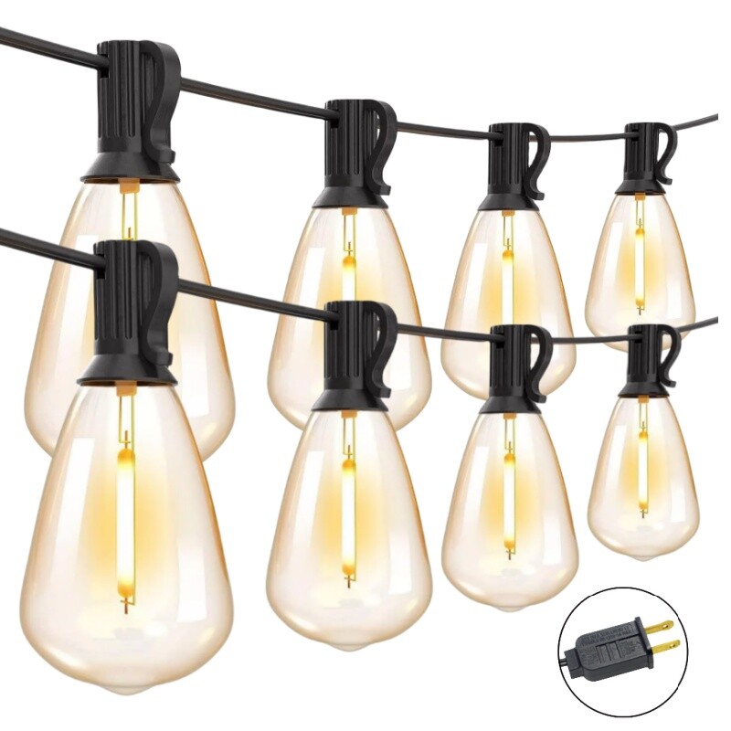 String Lights - 100 Feet LED Outdoor String Lights - Shatterproof, Waterproof