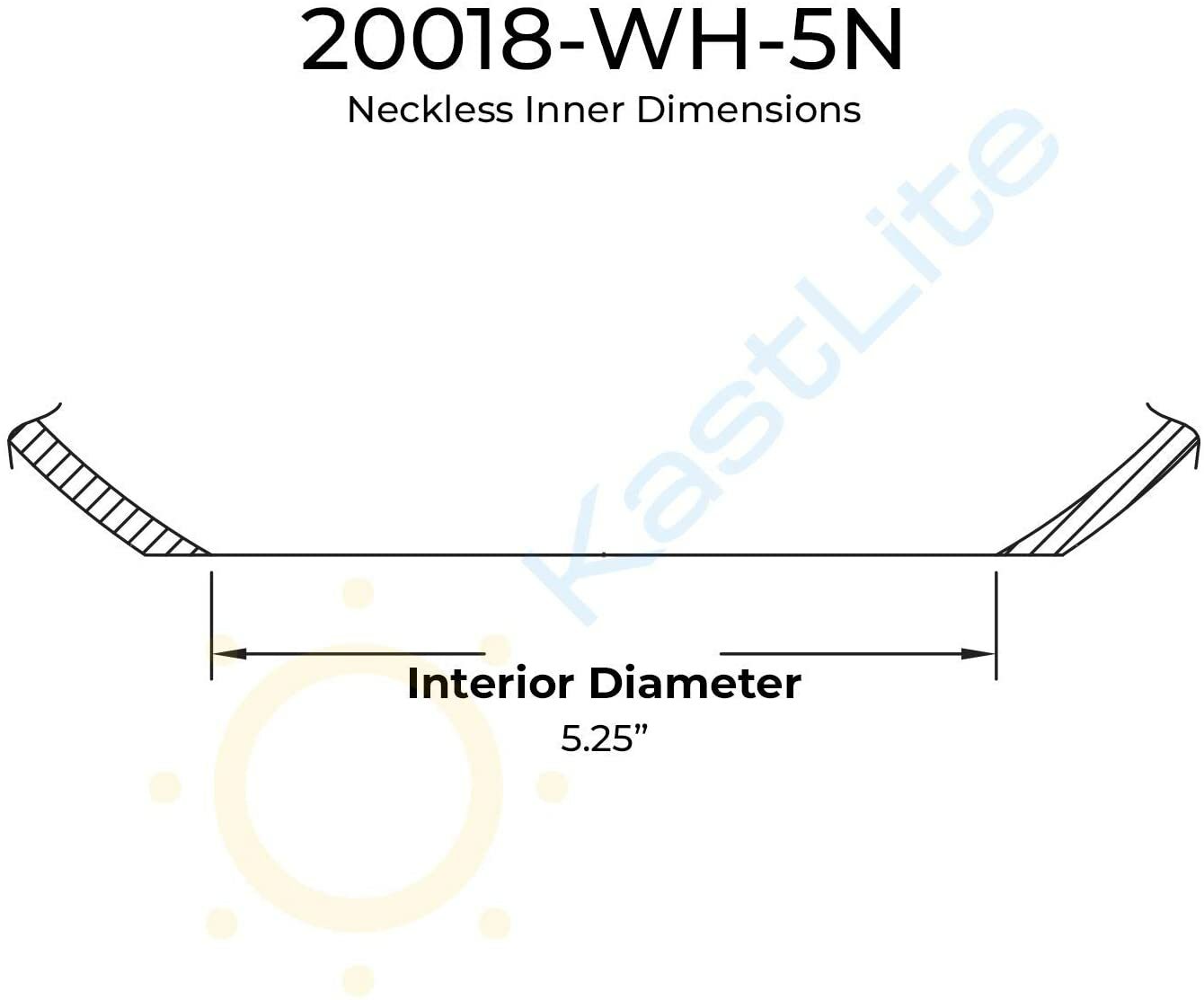 KastLite 18" White Acrylic Lamp Post Globe with 5.25" Neckless Opening