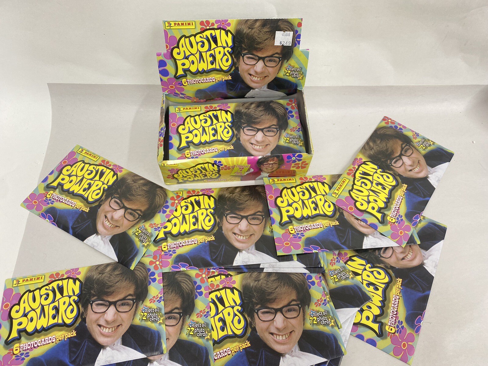 New 1999 Austin Powers Panini Wax Box Photo Cards 36 Sealed Packs 230135G