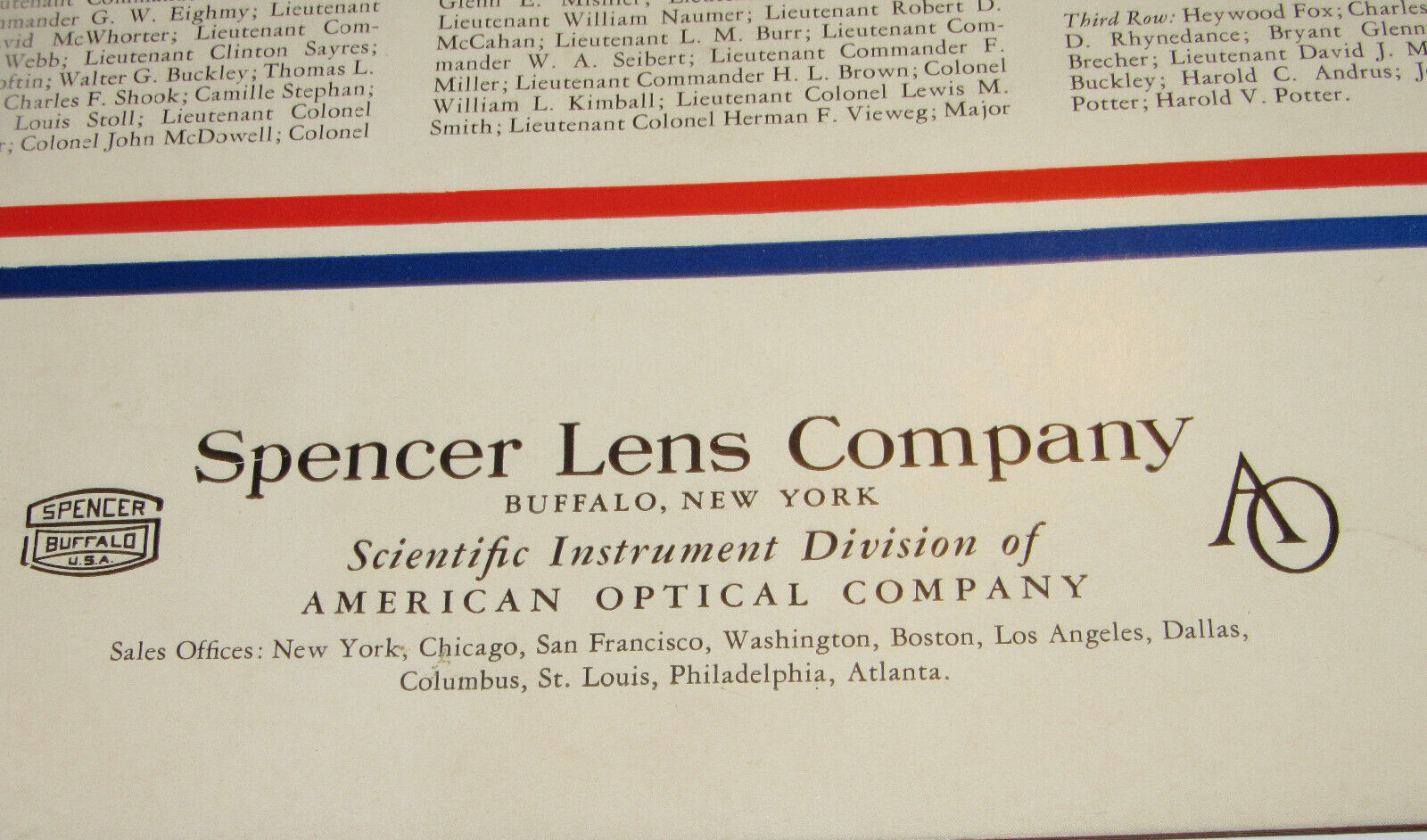 VTG 1943 WWII SPENCER LENS/AO SOUVENIR WAR EFFORT PROGRAM! PICTURES! BUFFALO, NY