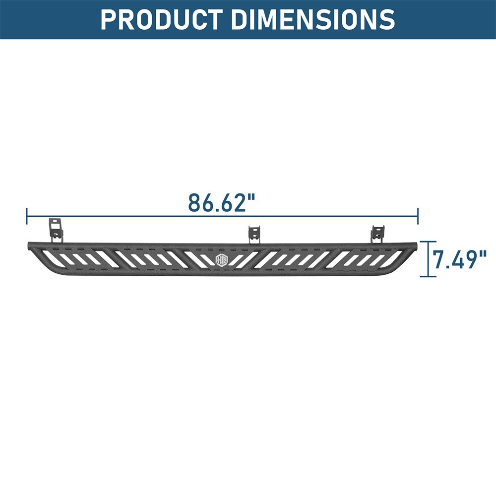 Steel Nerf Side Step Bars Running Board 2Pcs Fit Toyota Tundra 07-21 Crewmax