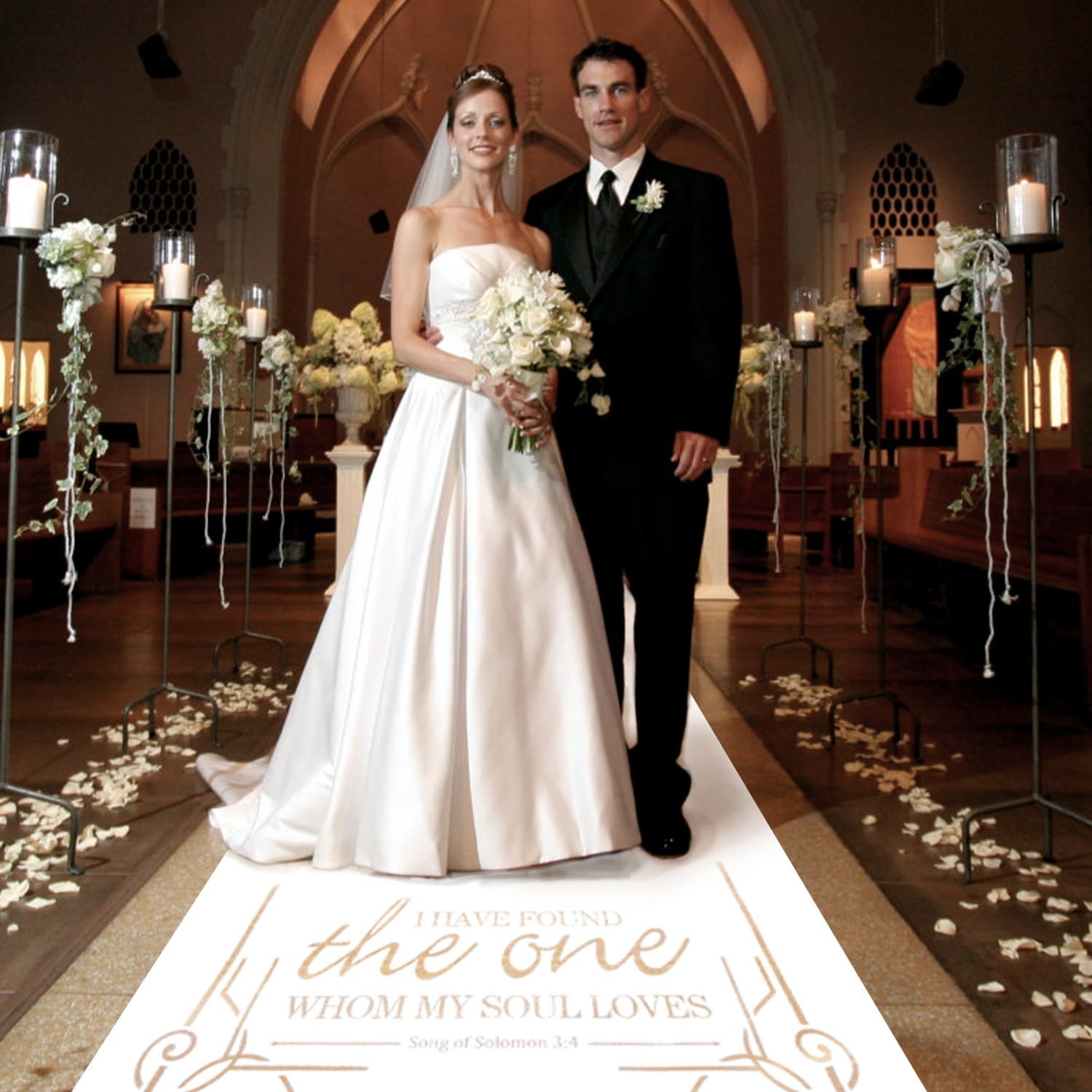 Thickened Aisle Runner Wedding CeremonyFeet White Aisle Runner Walkway Indoor