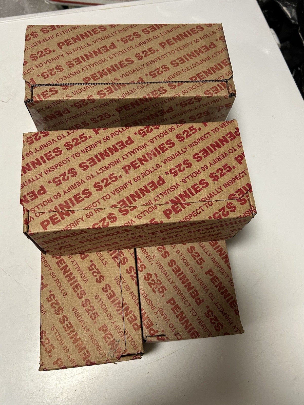 Mixed Unsearched Circulated Lincoln Pennies-50 Bank Rolls,1 BOX.