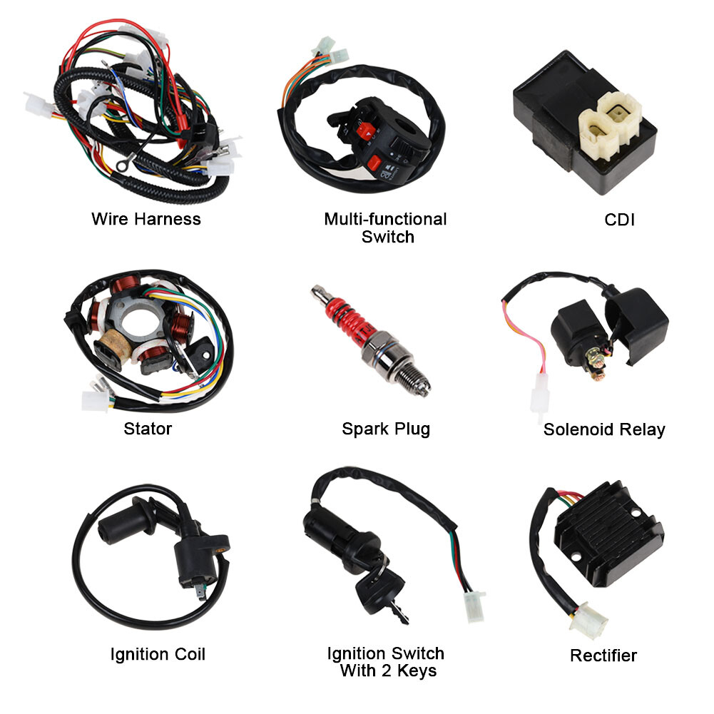 Wire Harness 6 Coil Stator CDI Wiring Harness for GY6 125cc 150cc ATV Taotao