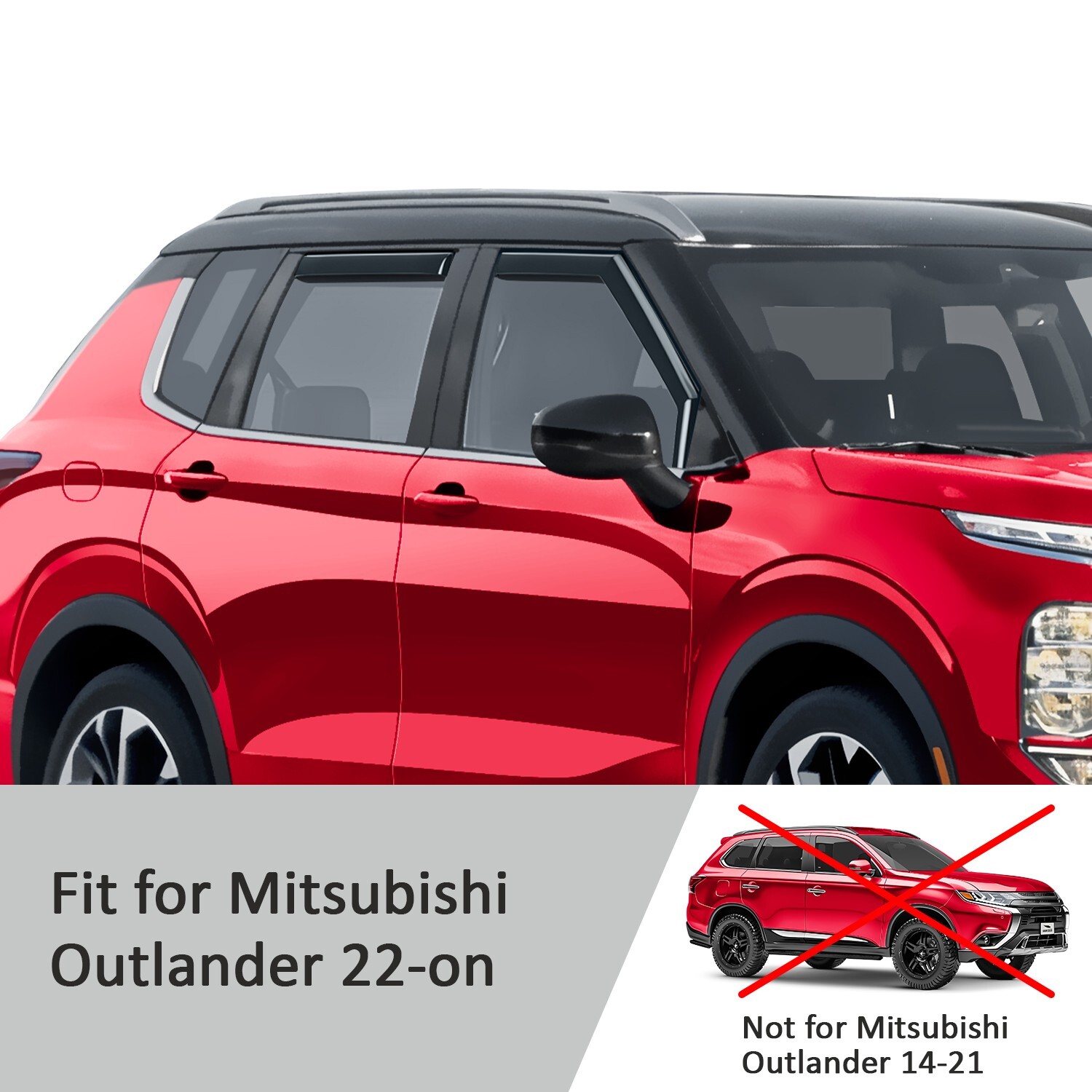 Rain Guards Vent Visors Shade for 2022-2025 Mitsubishi Outlander