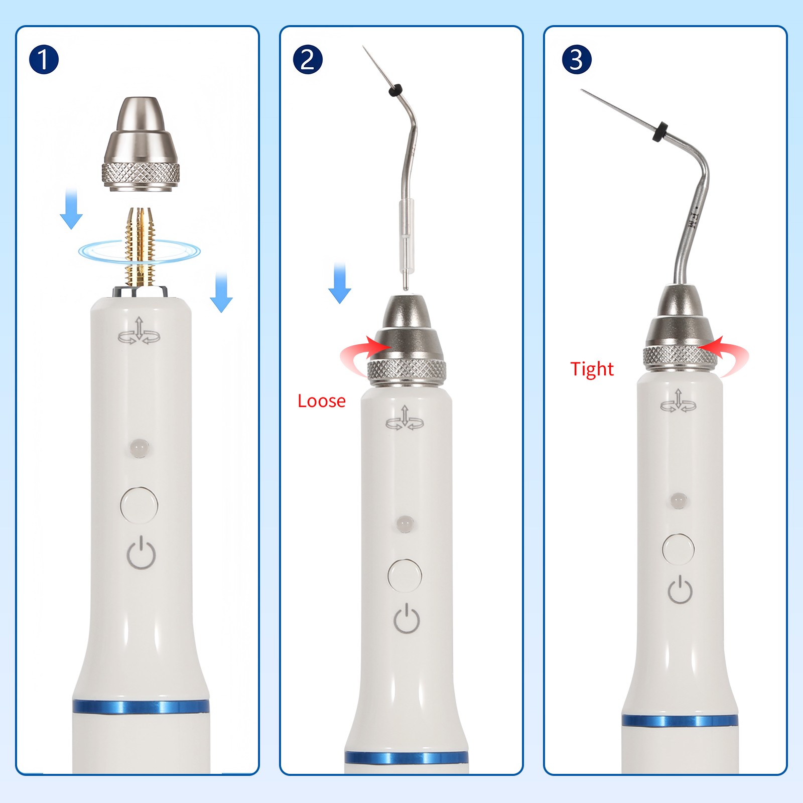 Dental Gutta Percha Obturation System Endo Heated Pen Wireless Eododontic+2 Tips