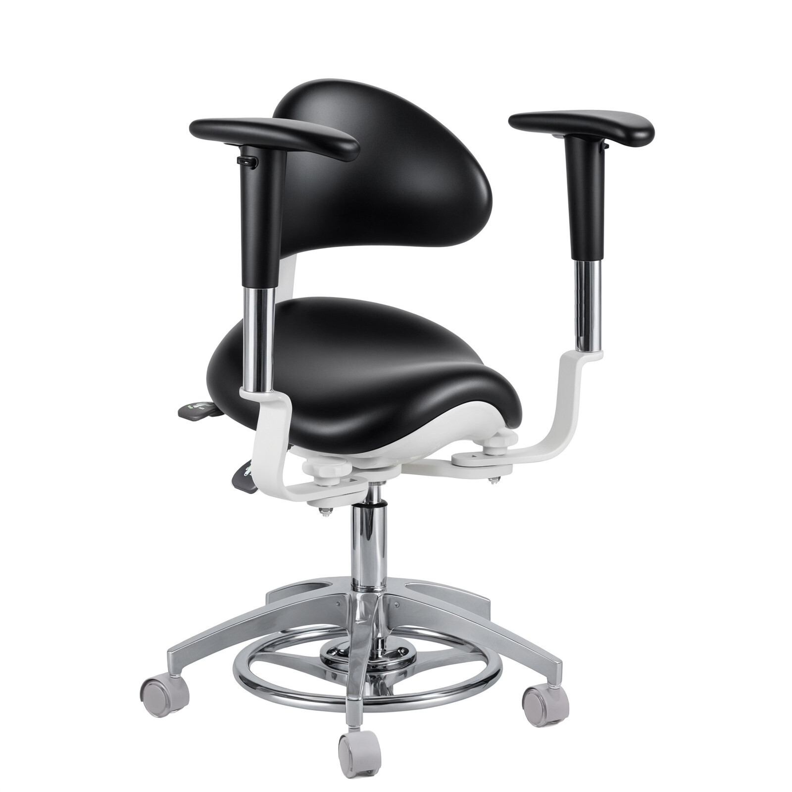 Dental Dynamic Microscope Chair Ergonomic Doctor Saddle Chair Foot Control USA