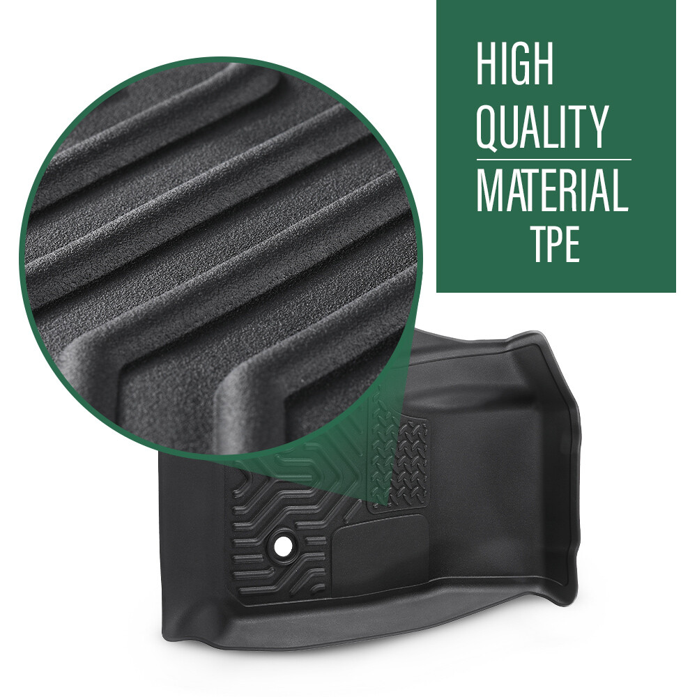 Fit For 15-22 Chevy Colorado GMC Canyon All Weather Floor Mats TPE Liners