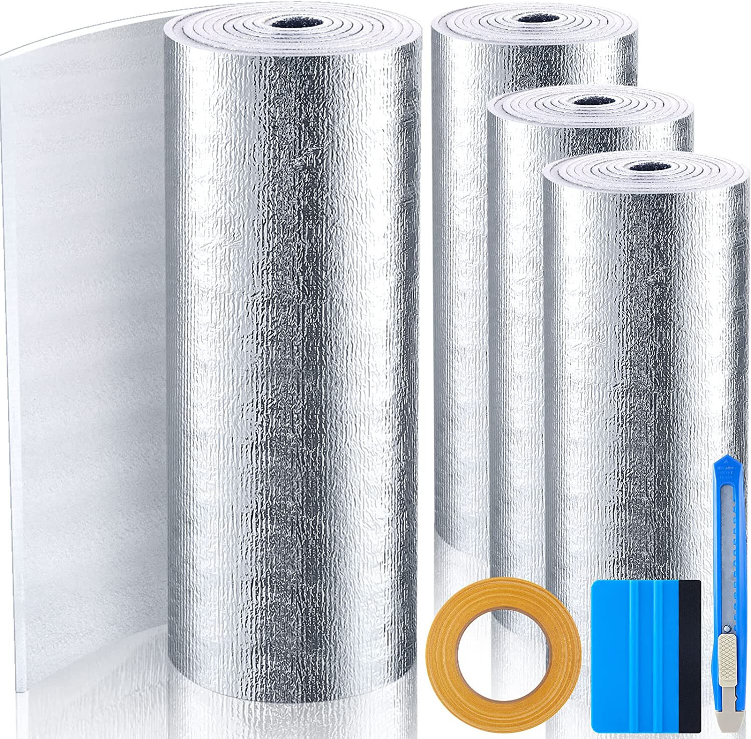 16 Pcs 24'' x 48" Garage Door Insulation KIT Set Garage Door Insulation Panels