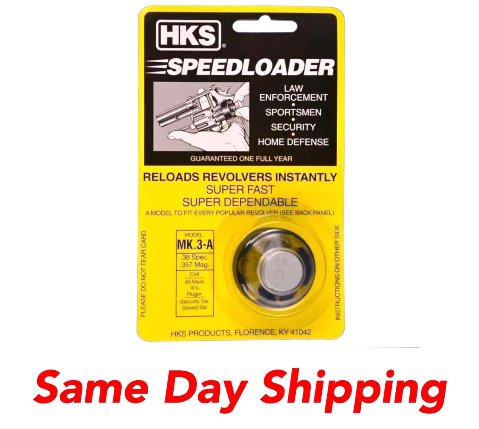 HKS MK.3-A MK3A Speed Loader fits 6 shot 38 357 COLT MK3, MK5, King Cobra others