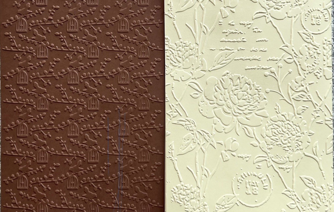 100 Pcs Embossed Cardstock, Green/brown Shades, Card Toppers, Journal Ephemera