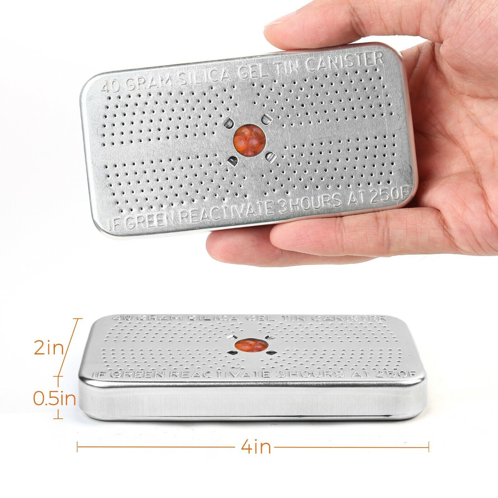 6 PACK 40 Gram Silica Gel Dehumidifier Desiccant Silica Gel Canister Reusable