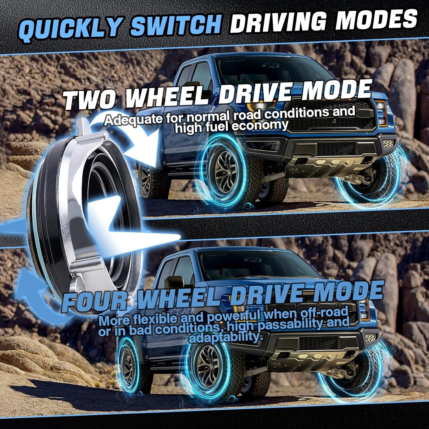 4Wheel Drive 4WD Hub Auto Locking Actuator Fits 04-15 Ford F150 03-15 Expedition