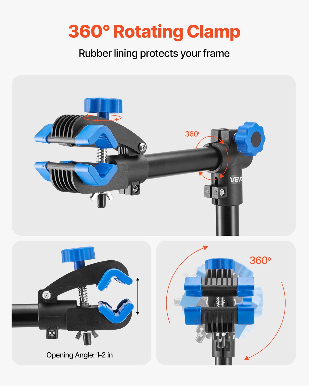 VEVOR Bike Repair Stand 66 lb Adjustable Bicycle Maintenance Rack with Tool Tray