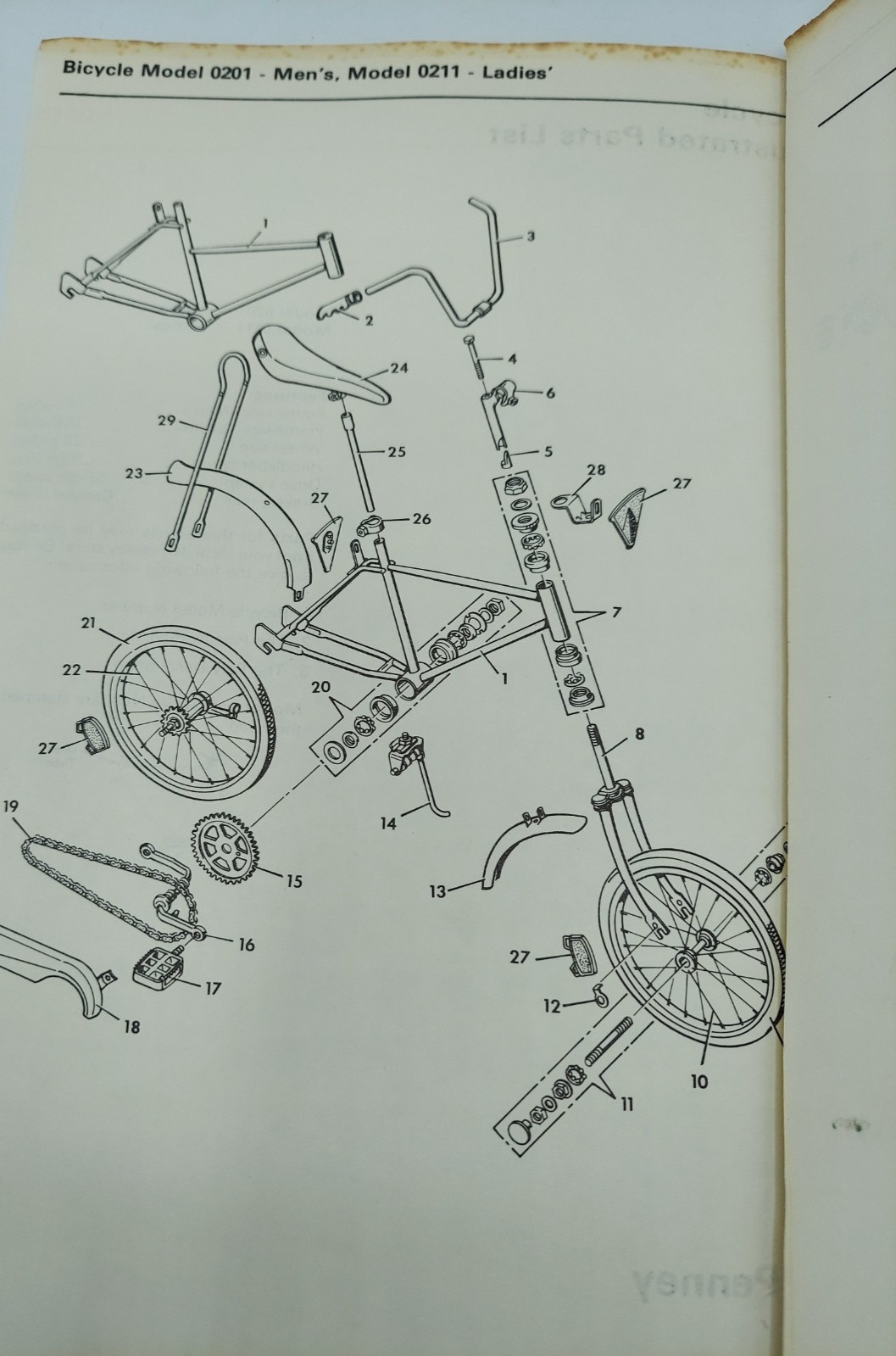 1976 JC Penny Bicycle Owner's Handbook For Coaster Brake Models Mixed Manuals