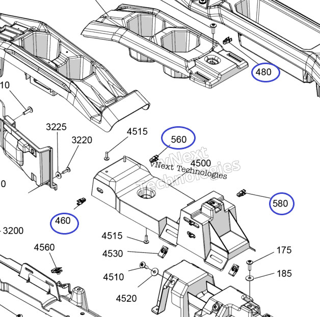 (6) GENUINE CAN-AM 17-25 MAVERICK X3 900 TURBO BLUE BODY CLIPS 705010721