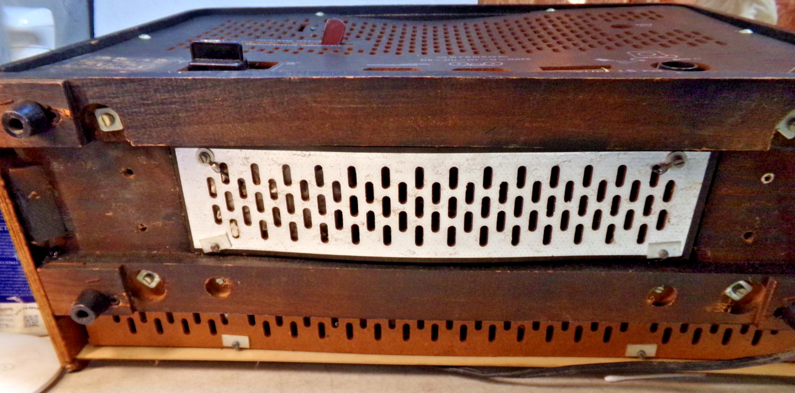 WORKS Norelco Radio Bi-Ampli Made in Holland B5X98A HUGE 21.25" x 13.25" x 8.5"