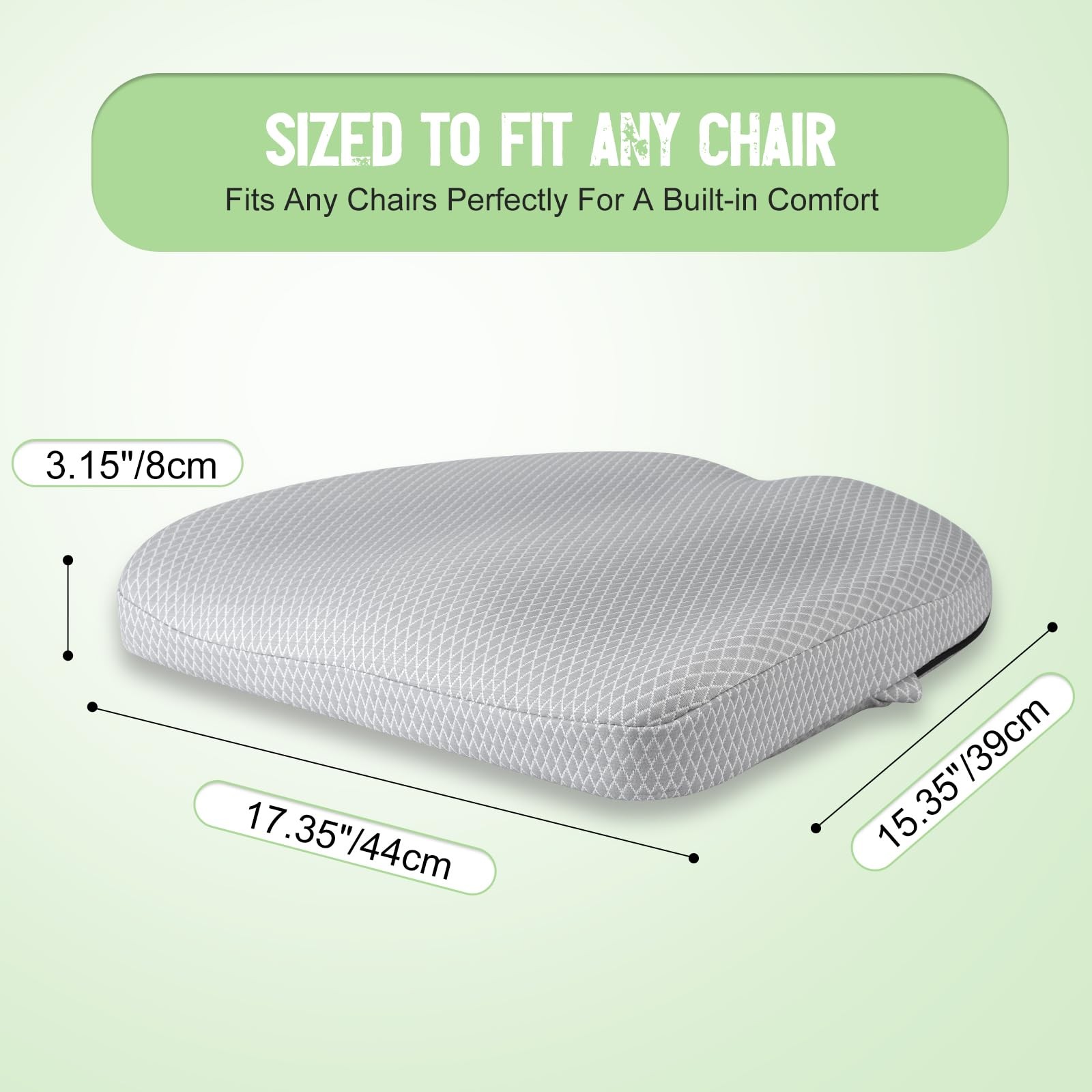 Air Fiber Office Chair Cushion - Ergonomic Seat Cushion for Orthopedic Coccyx...