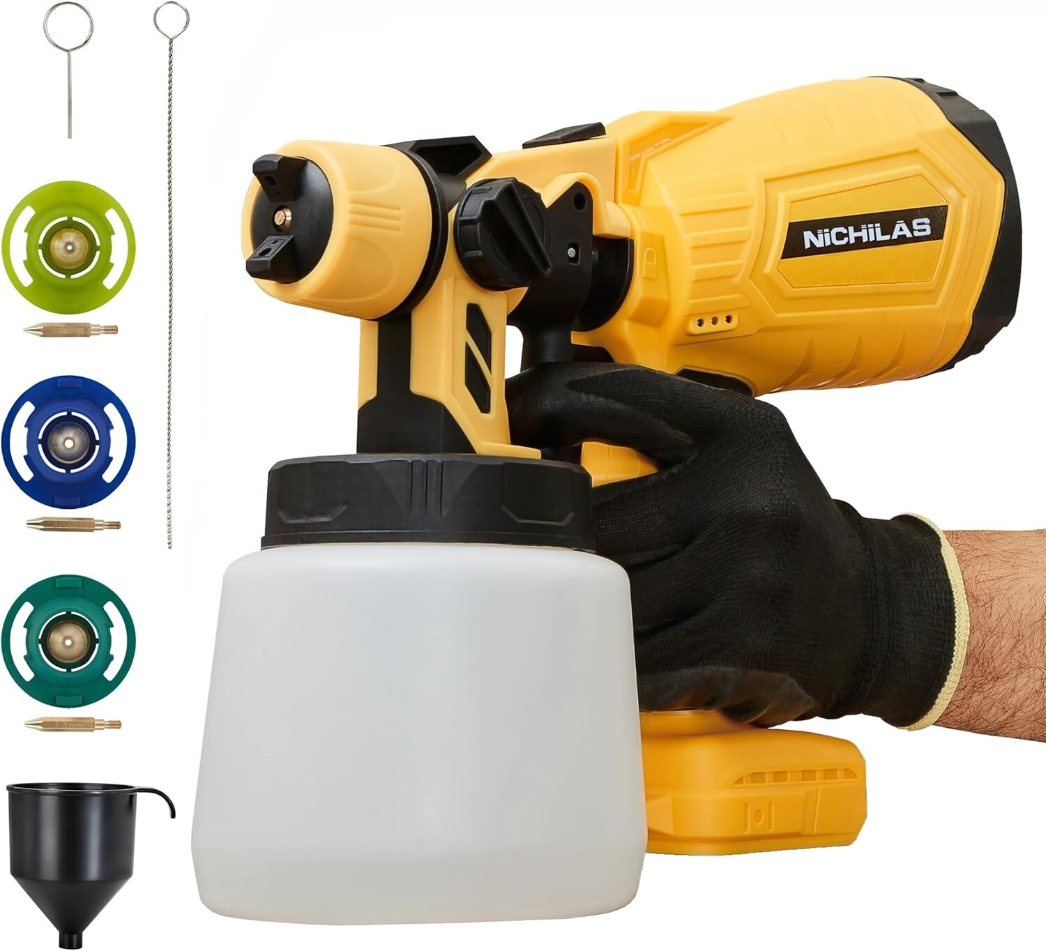 Cordless Paint Sprayer Compatible with DEWALT 20V Battery, Brushless Motor HVLP