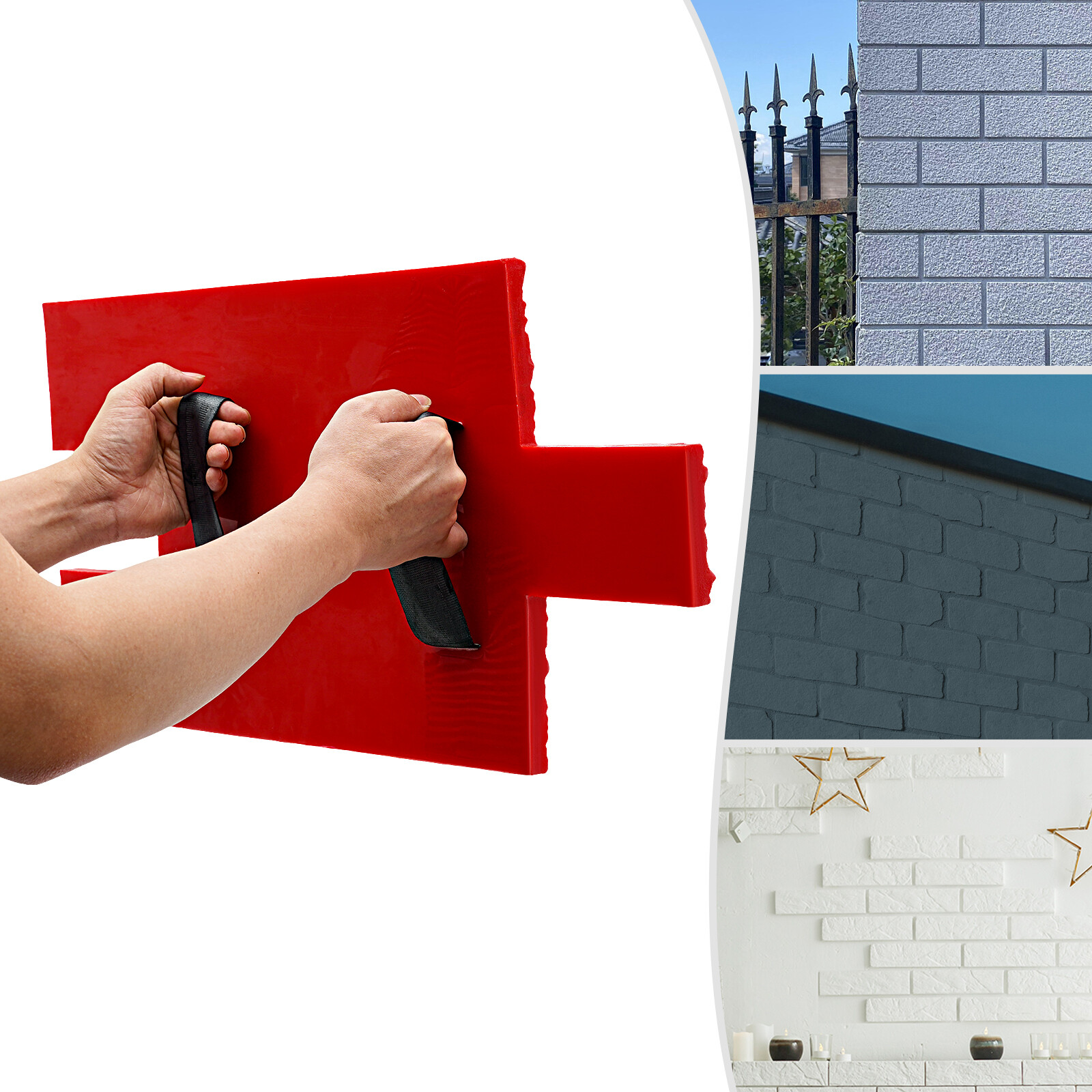 2X BIG Concrete Texturing Skin 22x12" Concrete Stamps Mats Set Concrete Stamping