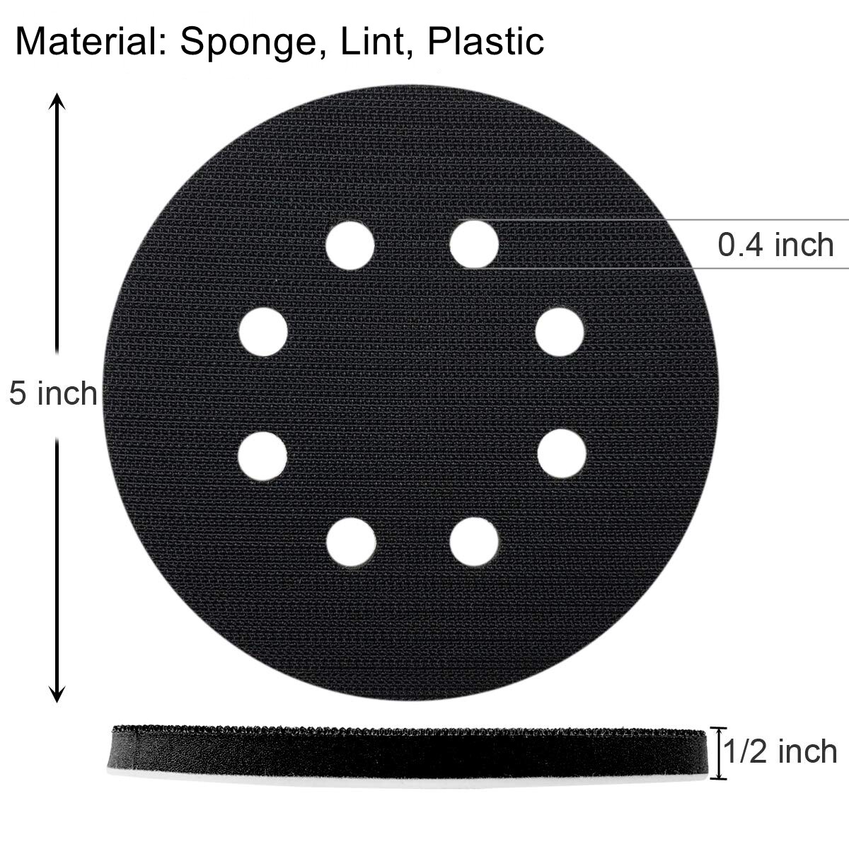 5 Inch 400-10000 Grit Sanding Discs Hook Loop Orbital Sander Paper,Interface Pad