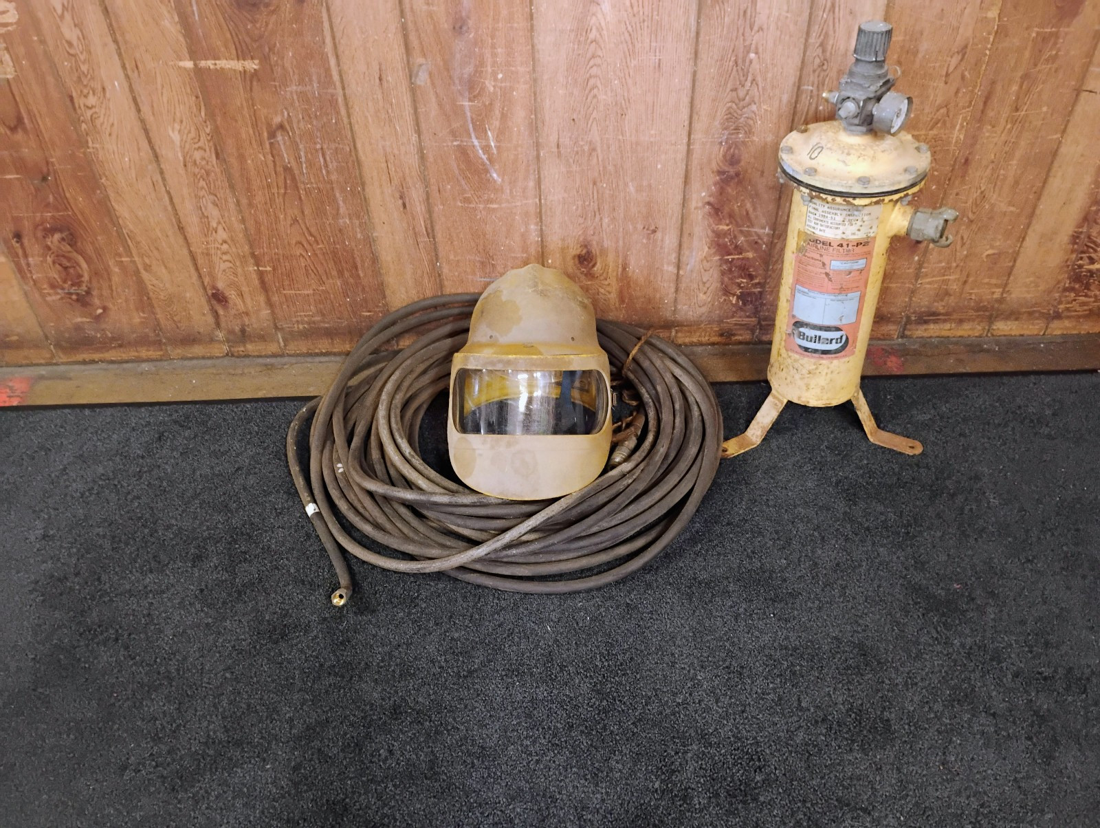Sandblasting Hood Kit w/ Air Supply Hose & Bullard Air Filter Regulator