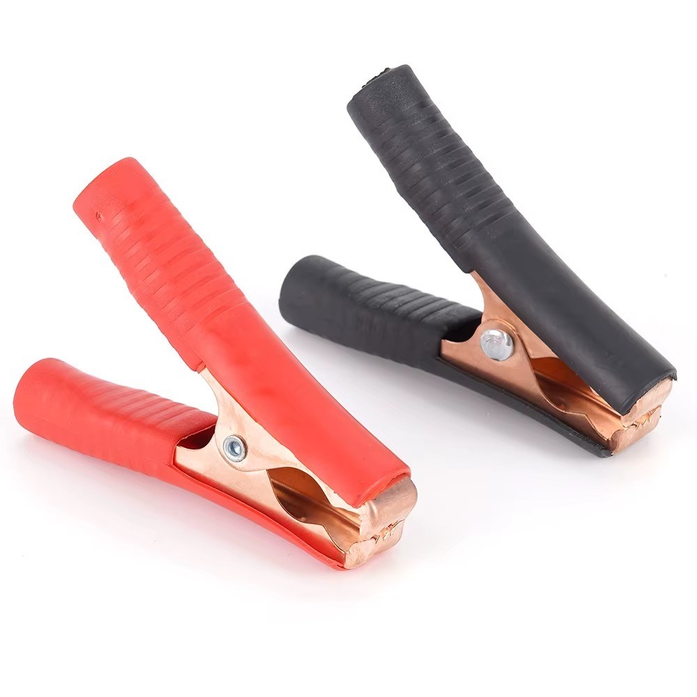 2PCS Car Alligator Clips Crocodile Clip Battery Test Clamps 100A Red Black.