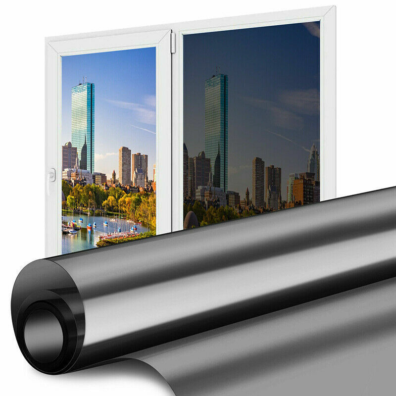 One Way Mirror Window Film Heat UV Reflective Privacy Tint Foil For Home Office