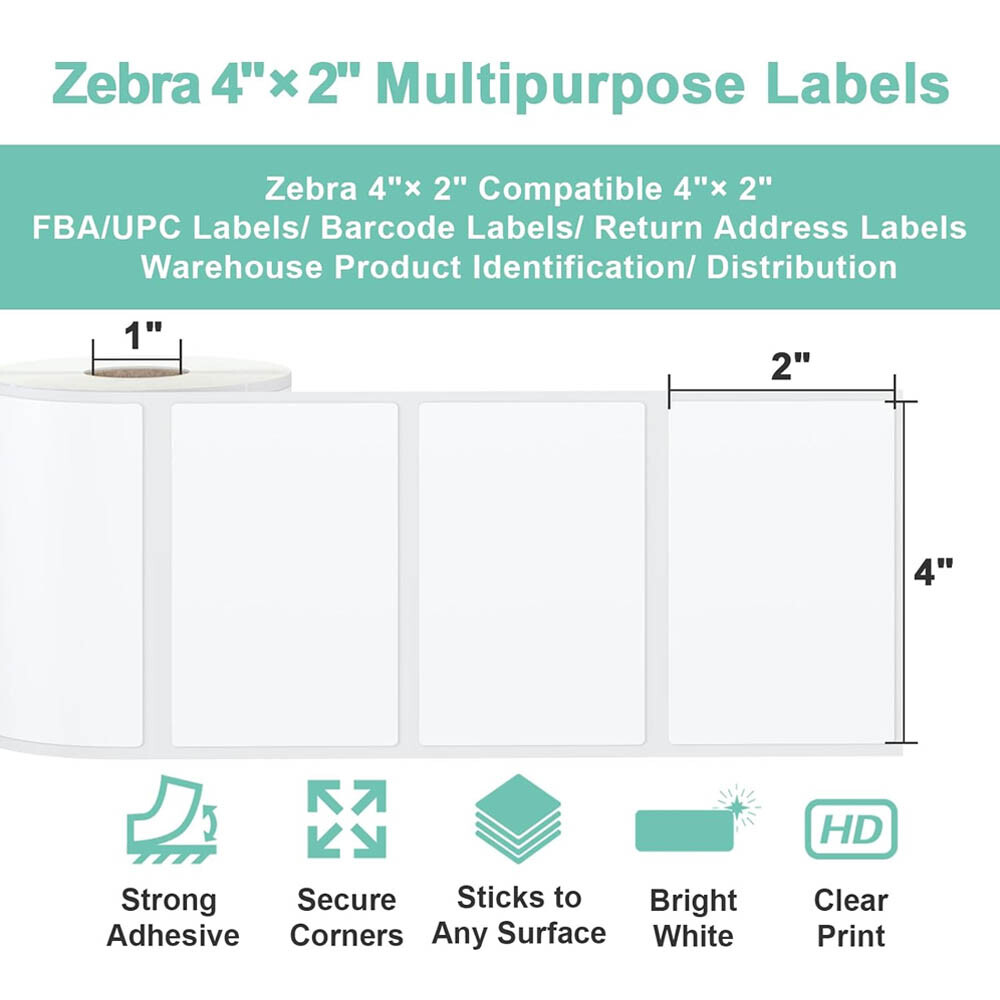 Direct Thermal Shipping Labels 2x1 2x2 4x6 3x1 3x2 4x3 2.25x1.25 4x2 2.625x1