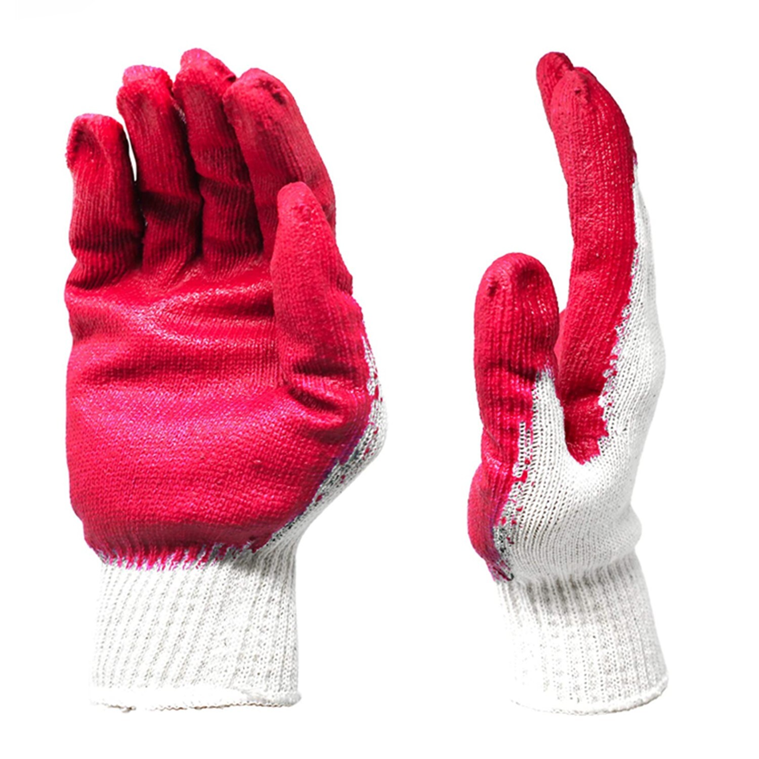 WHOLESALE 300 Pairs Non-Slip Red Latex Rubber Palm Coated Work Safety Gloves