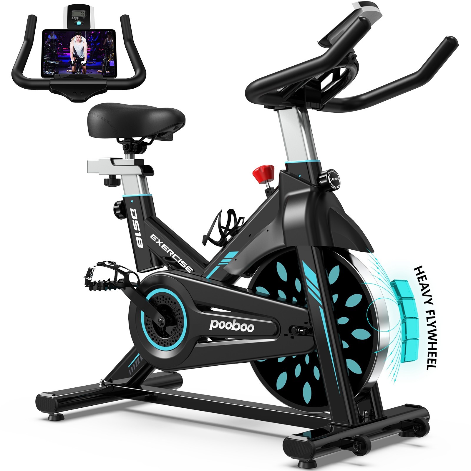Indoor Exercise Bike Stationary Bike Bicycle Cycling Home Cardio Workout Bike
