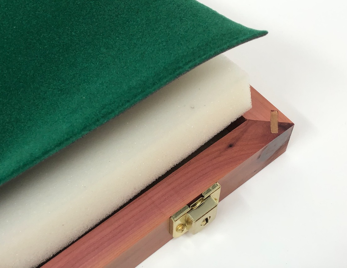 Cedar Wood Display Case 9 x 16 x 2 Glass Top for Arrowheads Knifes Coins & More