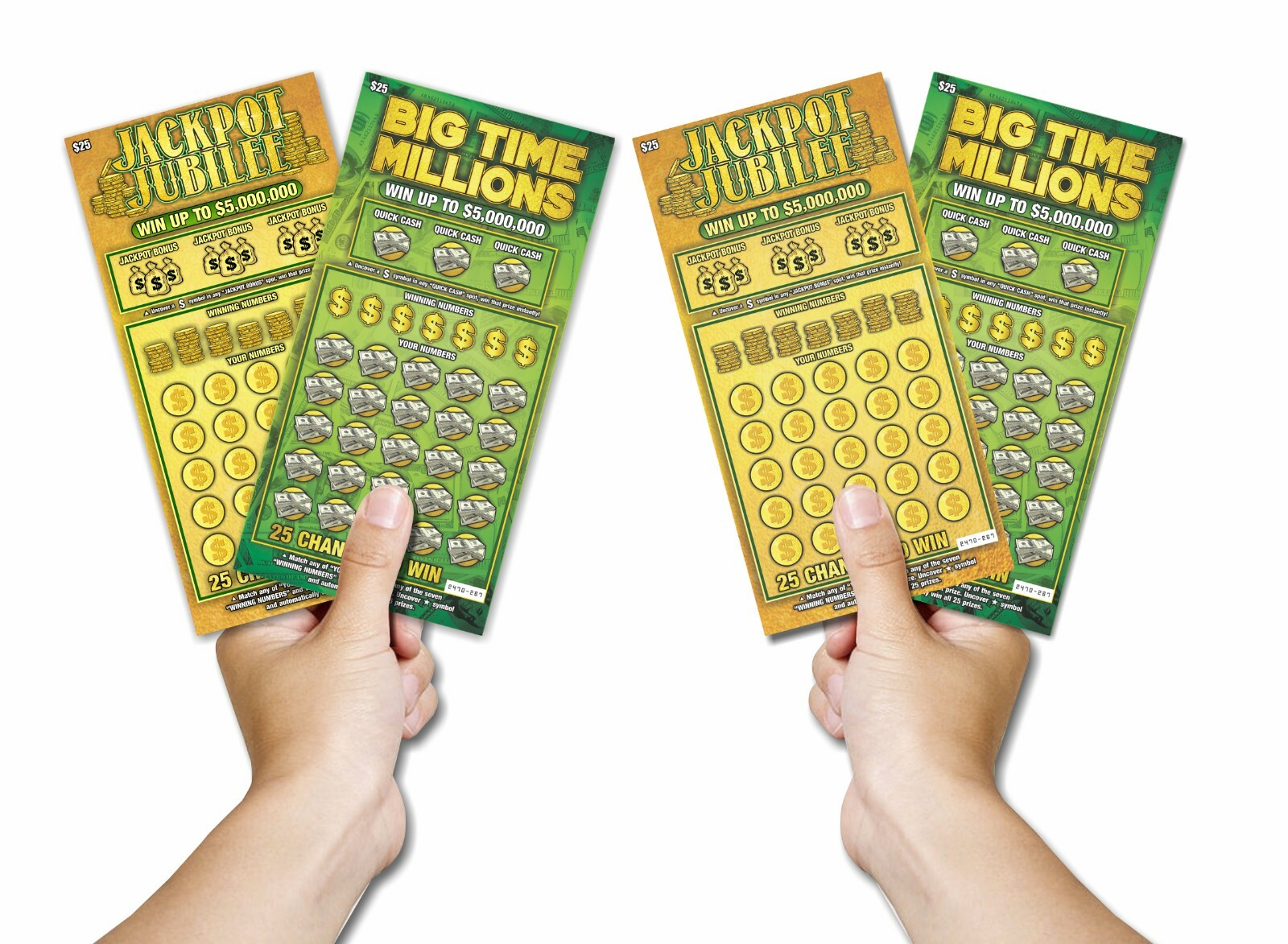 Prank Gag Fake Joke Lottery Tickets Lotto Scratch Off Cards 8 Tickets 4 of Each