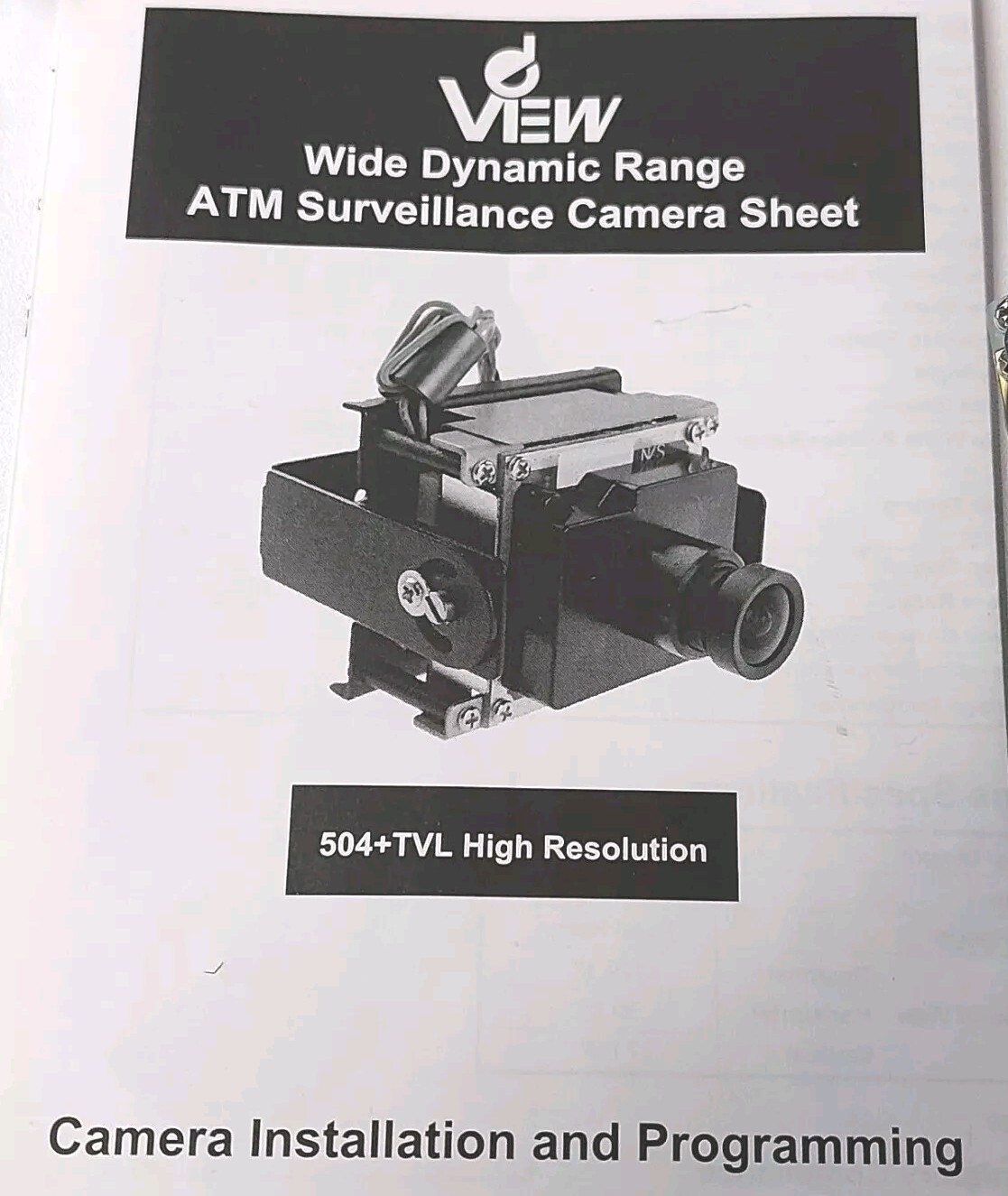 Deview View WD29ATM camera Wide Dynamic Range, Day/Night 2.9mm Fixed Lens. New
