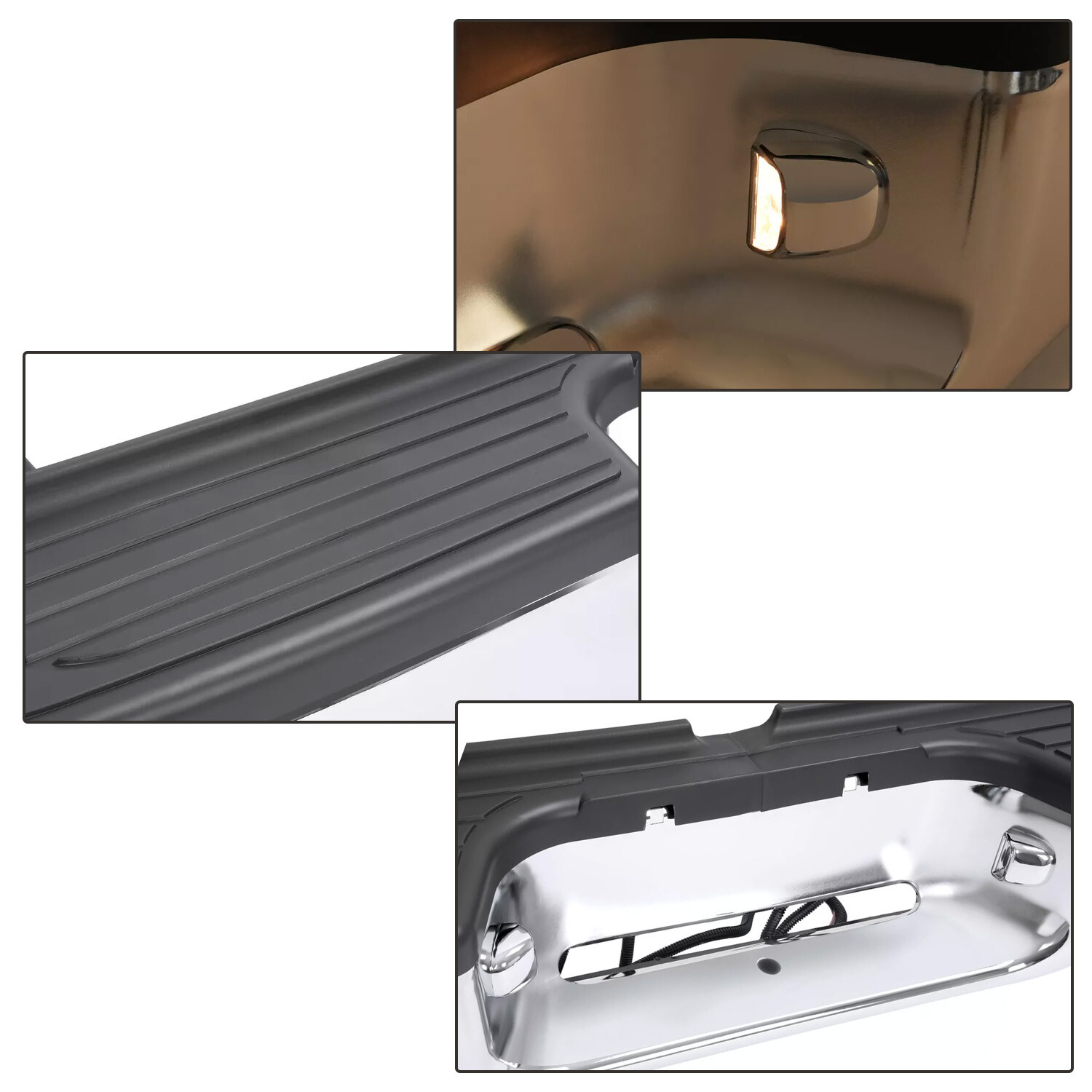 Chrome Complete Rear Step Bumper Assembly Fit For Toyota Tacoma Truck 1995-2004