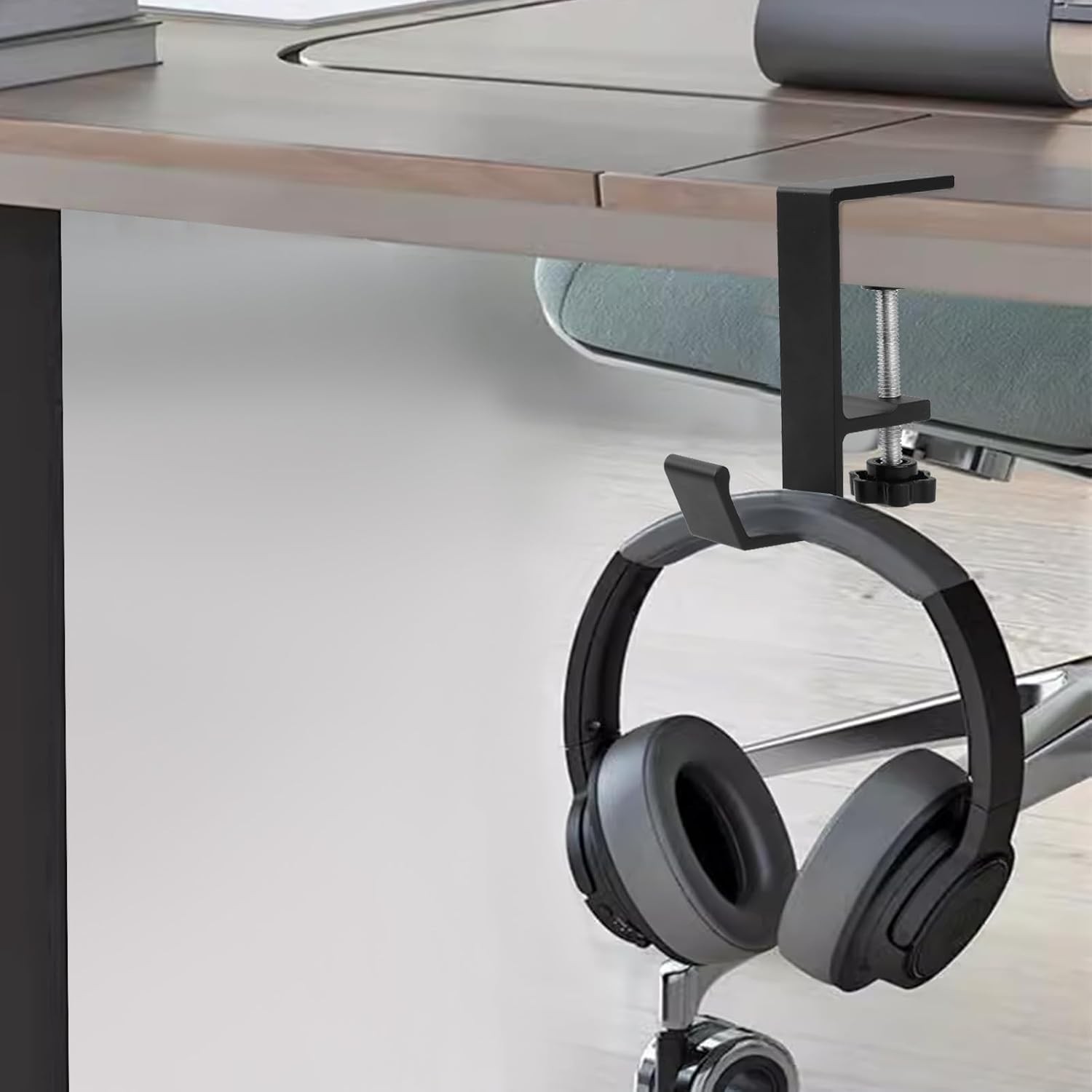 Metal Headphone Hook Under Desk Adjustable Hanger Stand for Headphones
