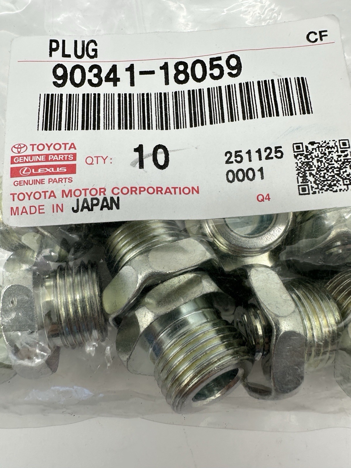 GENUINE TOYOTA 4RUNNER FJ TACOMA IS350 GX TRANSMISSION OIL FILL PLUG WITH O-RING